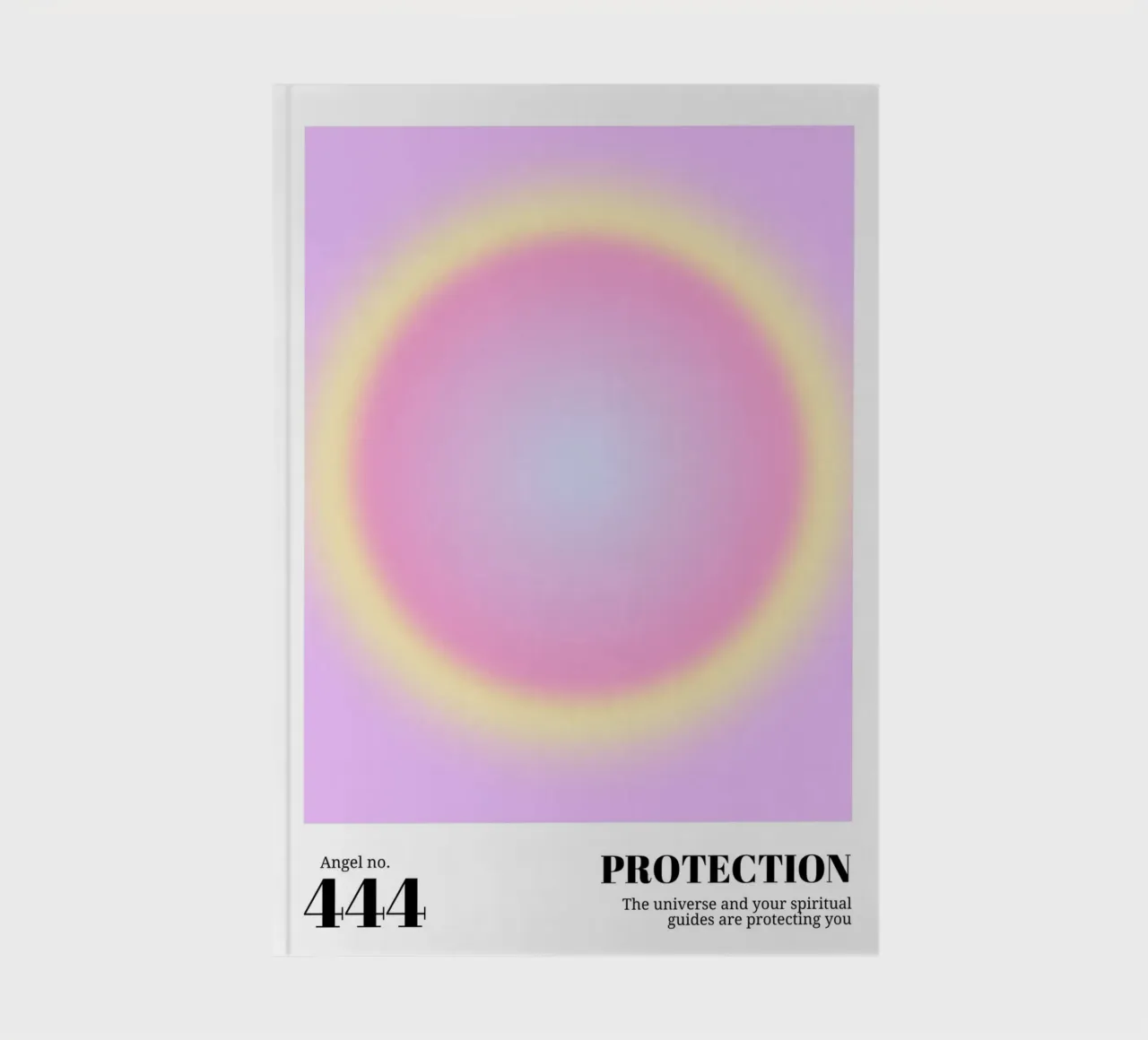 Angel No. 444 Protection Aura Print - Rose Jaune Gradient carnet de notes de homdeco