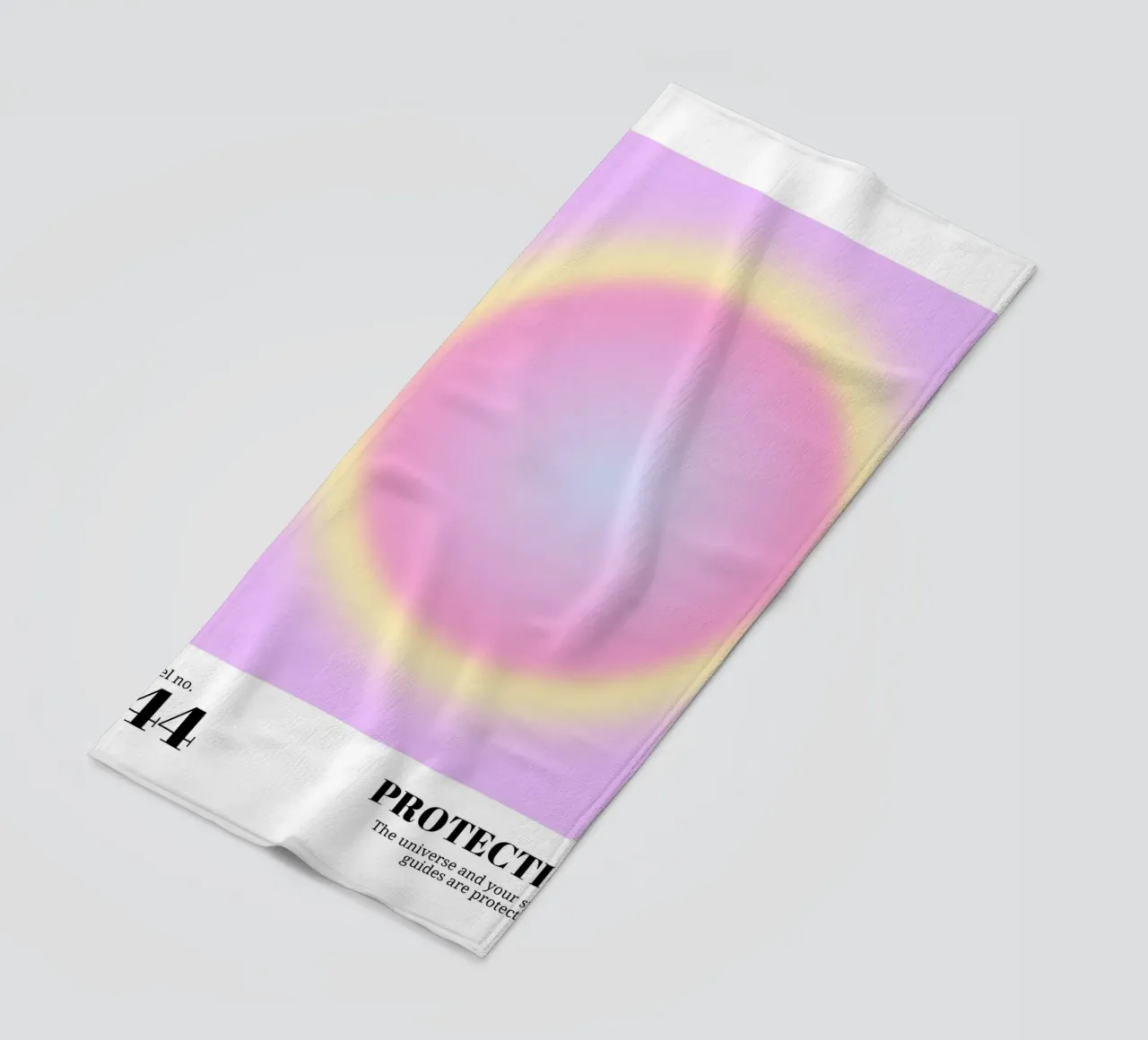 Angel No. 444 Protection Aura Print - Rose Jaune Gradient serviette de plage de homdeco