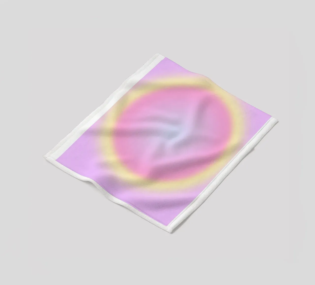 Engel Nr. 444 Bescherming Aura Print - Roze Geel Kleurverloop fleecedeken van homdeco