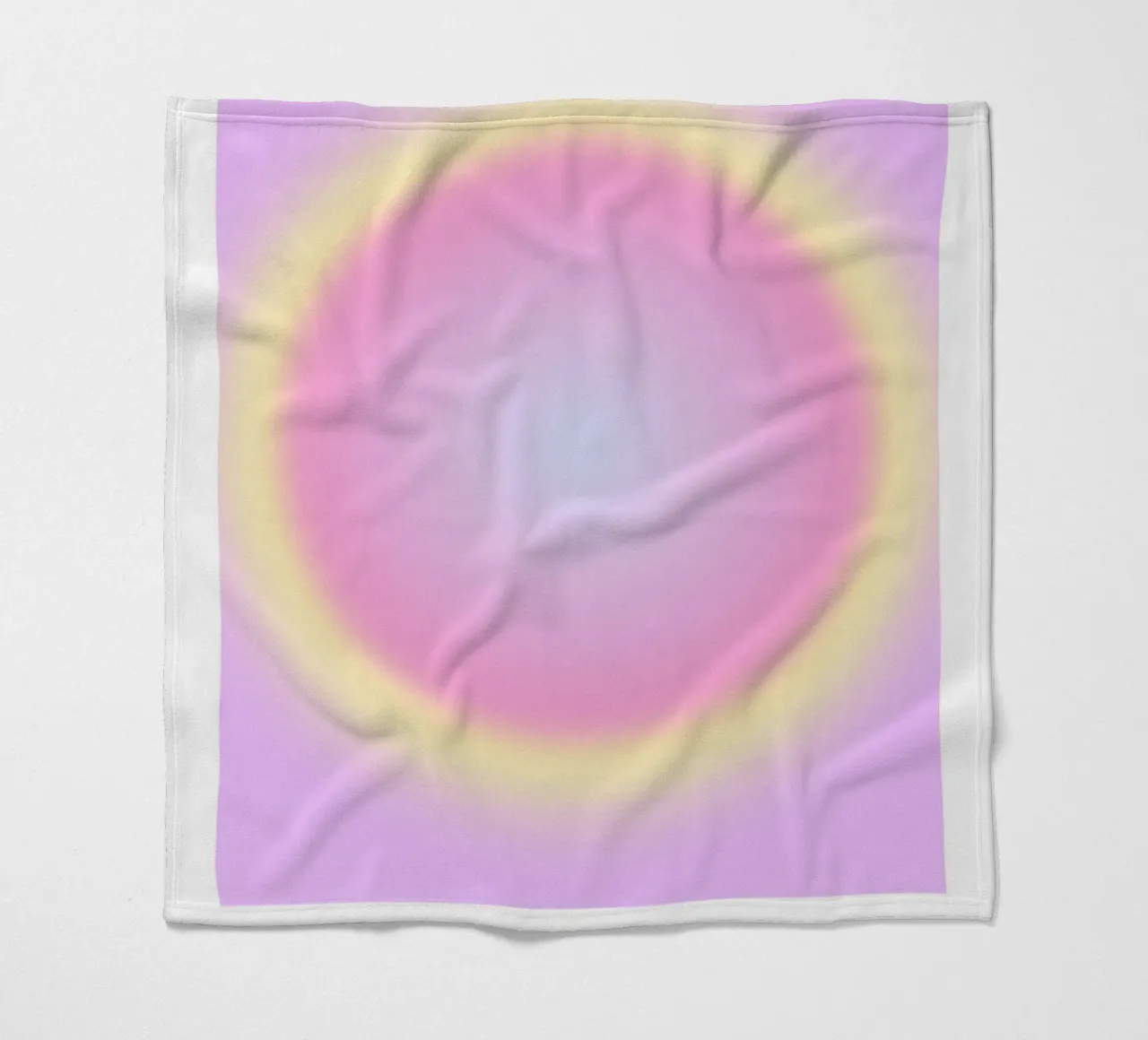 Engel Nr. 444 Bescherming Aura Print - Roze Geel Kleurverloop fleecedeken van homdeco