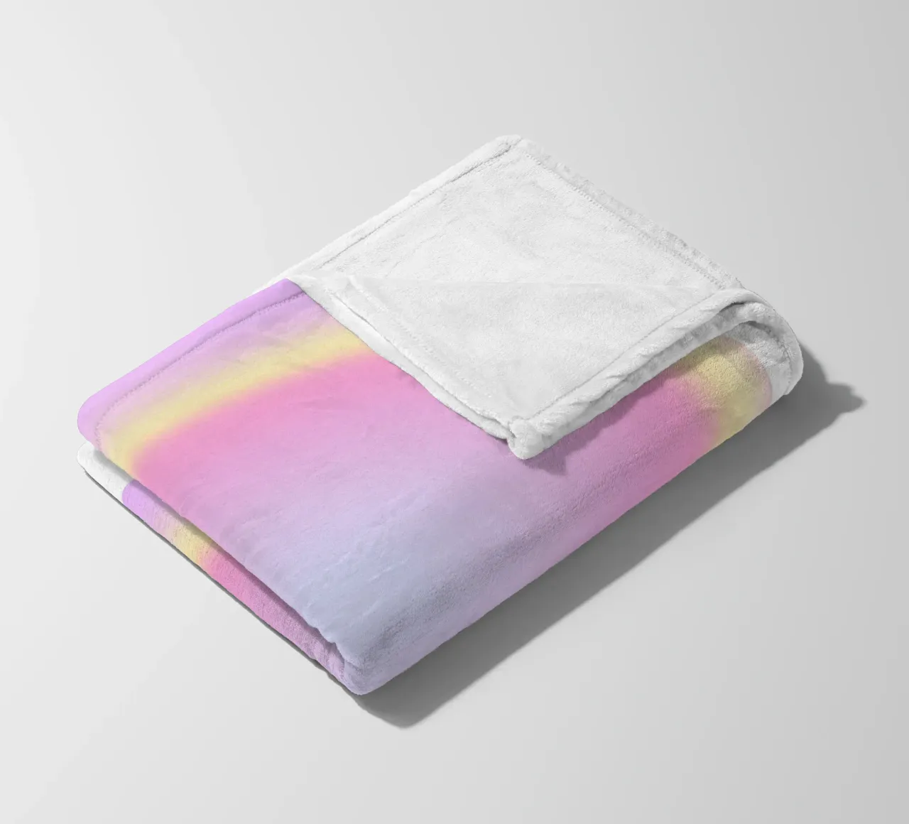 Engel Nr. 444 Bescherming Aura Print - Roze Geel Kleurverloop fleecedeken van homdeco