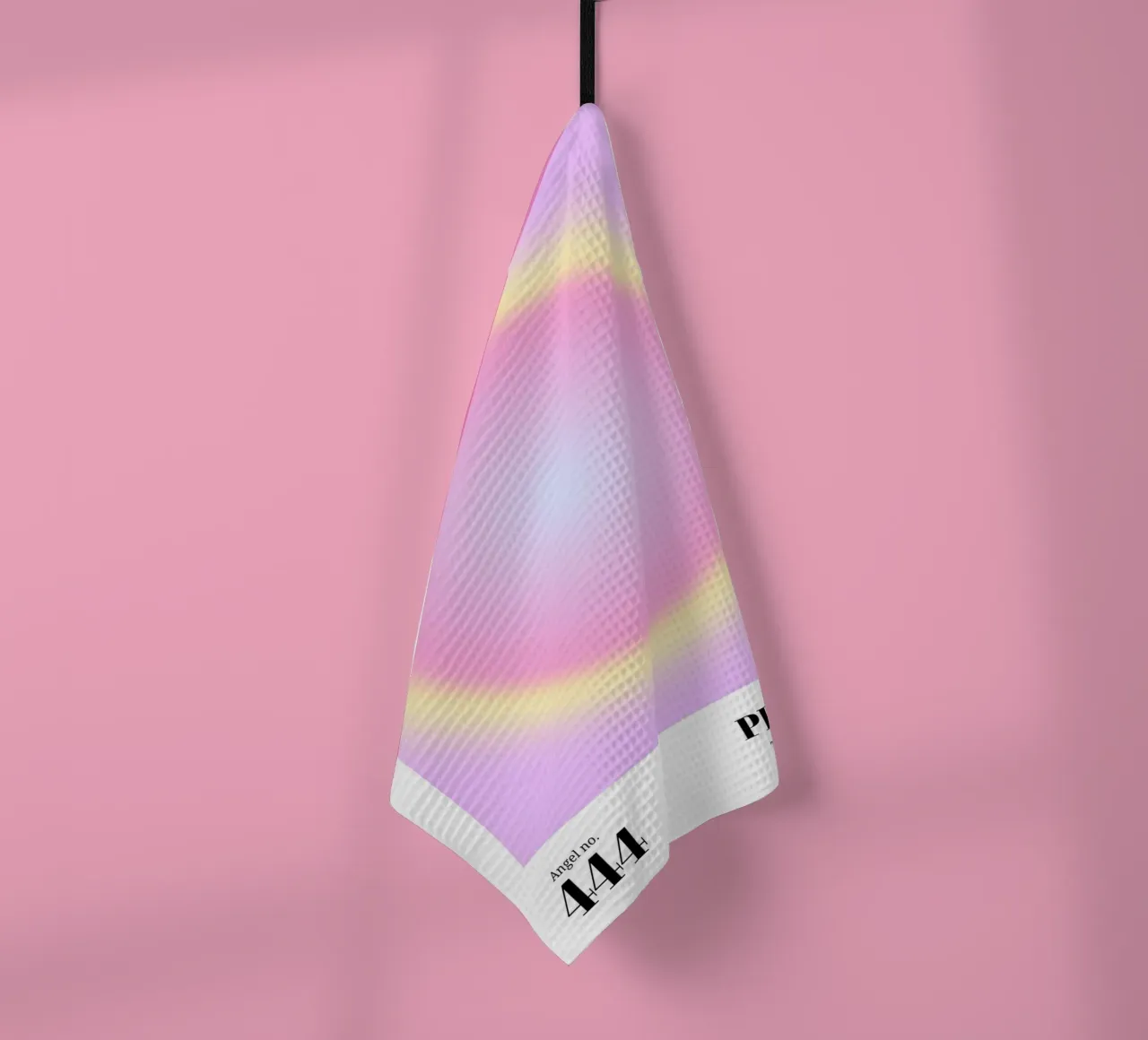 Angel No. 444 Protection Aura Print - Rose Jaune Gradient torchon de homdeco