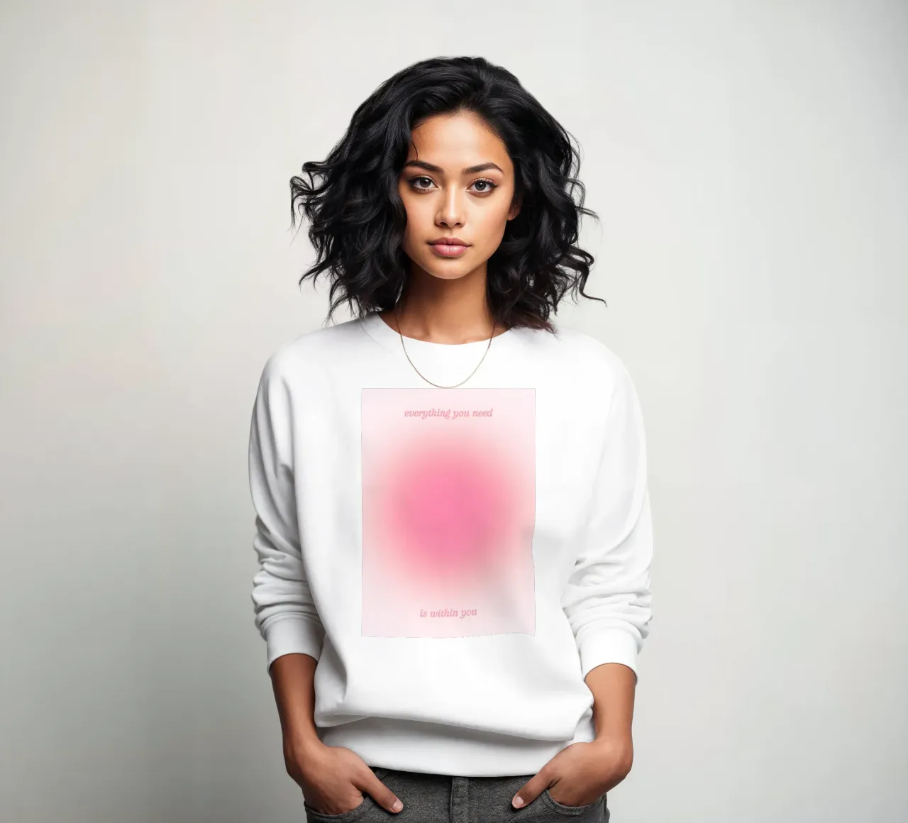 Everything You Need Is Within You - Aura Gradient Print sweatshirt by homdeco
