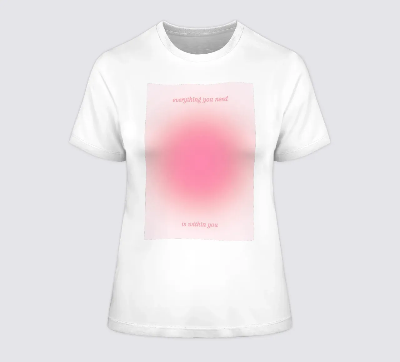 Everything You Need Is Within You - Aura Gradient Print women's fitted t-shirt by homdeco