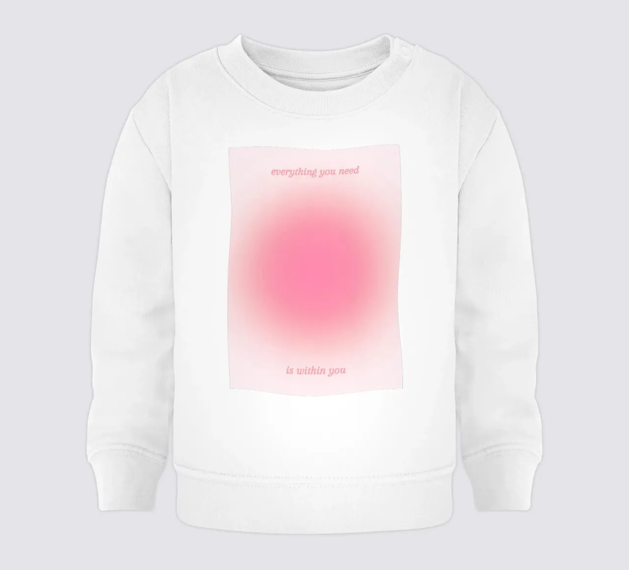 Everything You Need Is Within You - Aura Gradient Print baby sweatshirt by homdeco