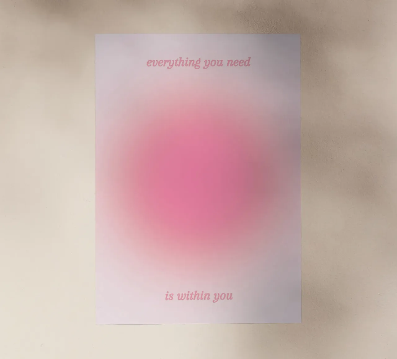 Everything You Need Is Within You - Aura Gradient Print backlit film by homdeco