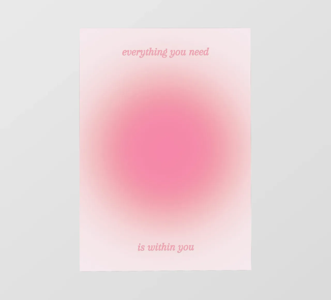 Everything You Need Is Within You - Aura Gradient Print backlit film by homdeco