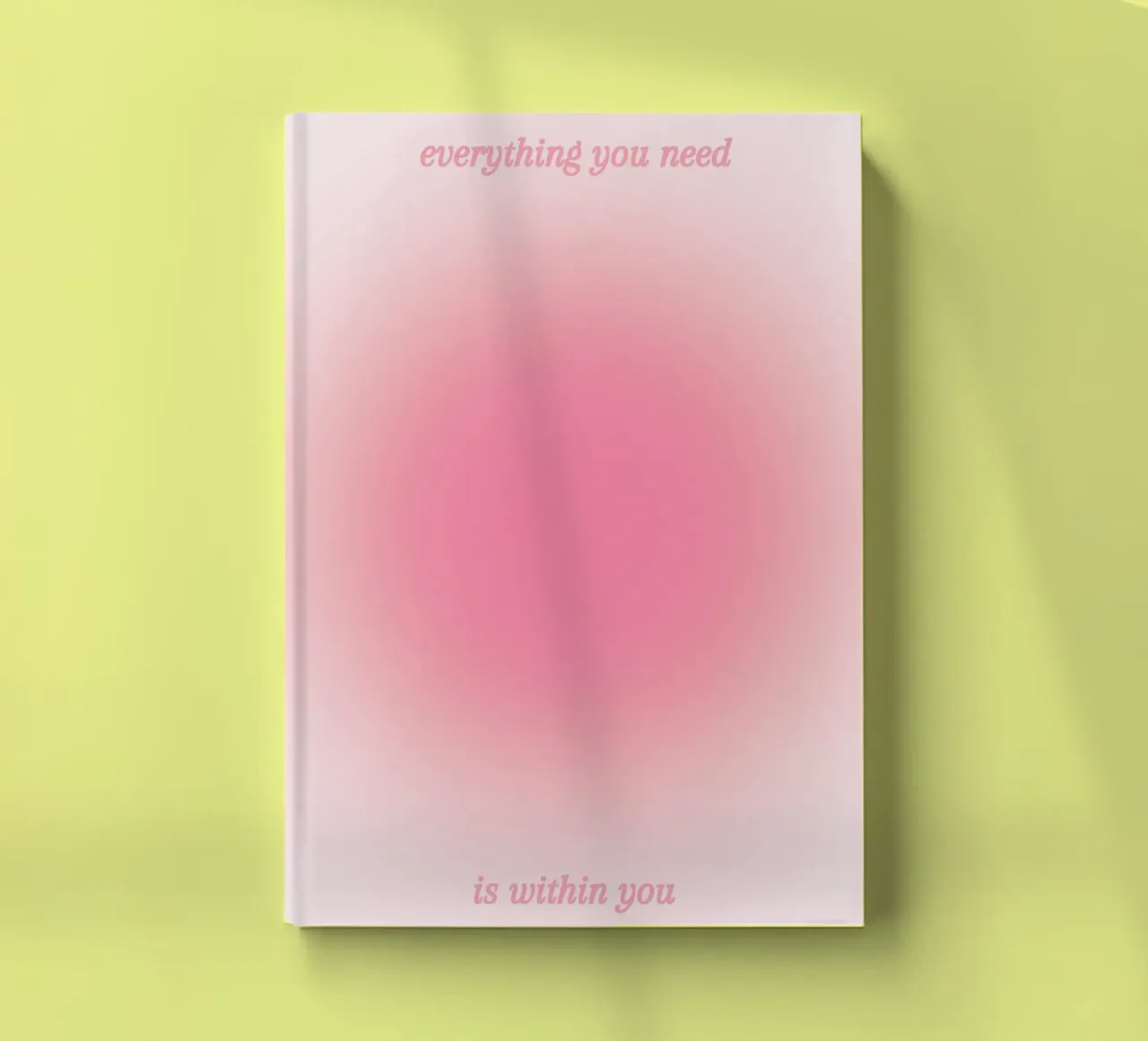 Everything You Need Is Within You - Aura Gradient Print notebook by homdeco
