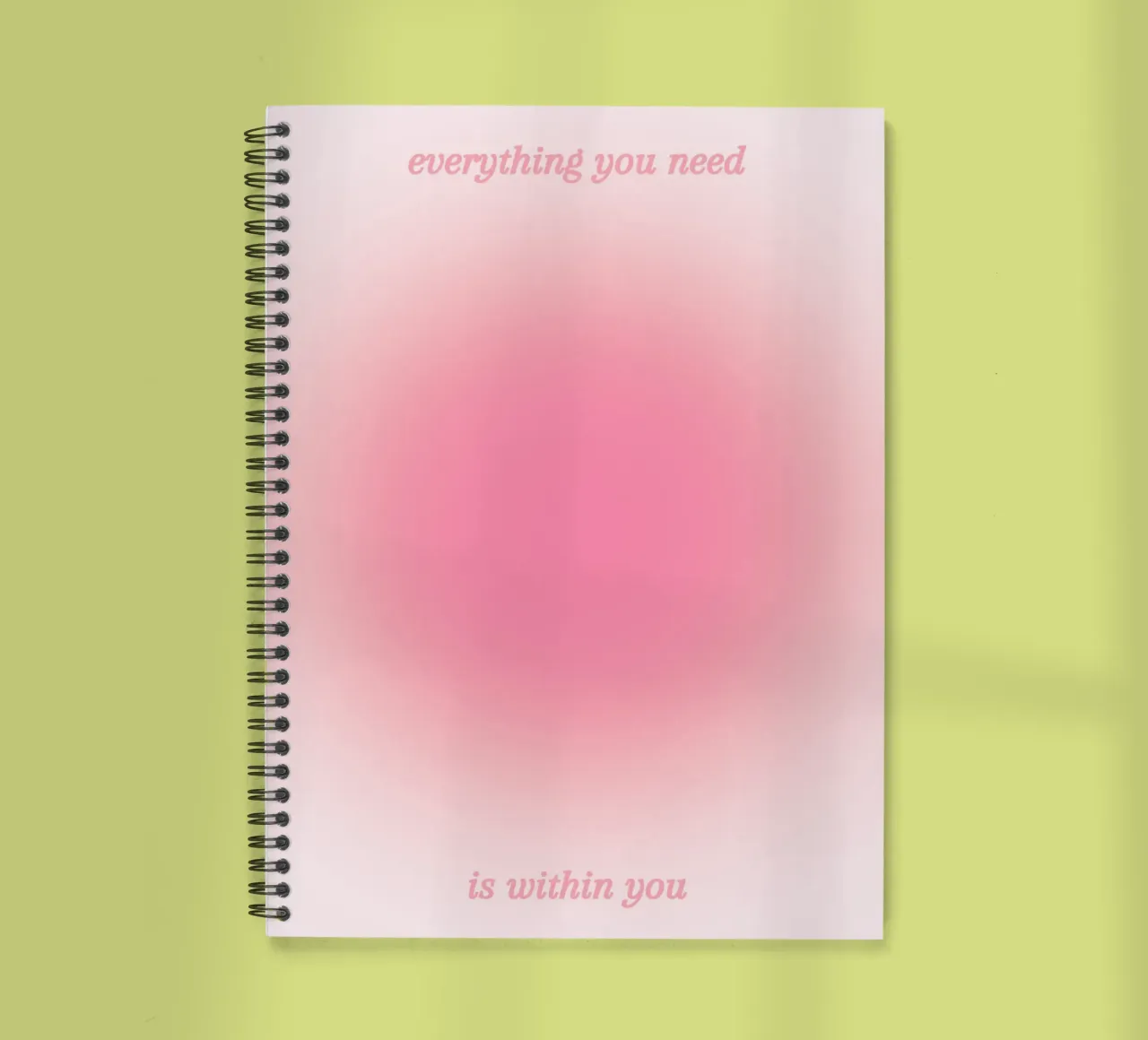 Everything You Need Is Within You - Aura Gradient Print spiral notebook by homdeco