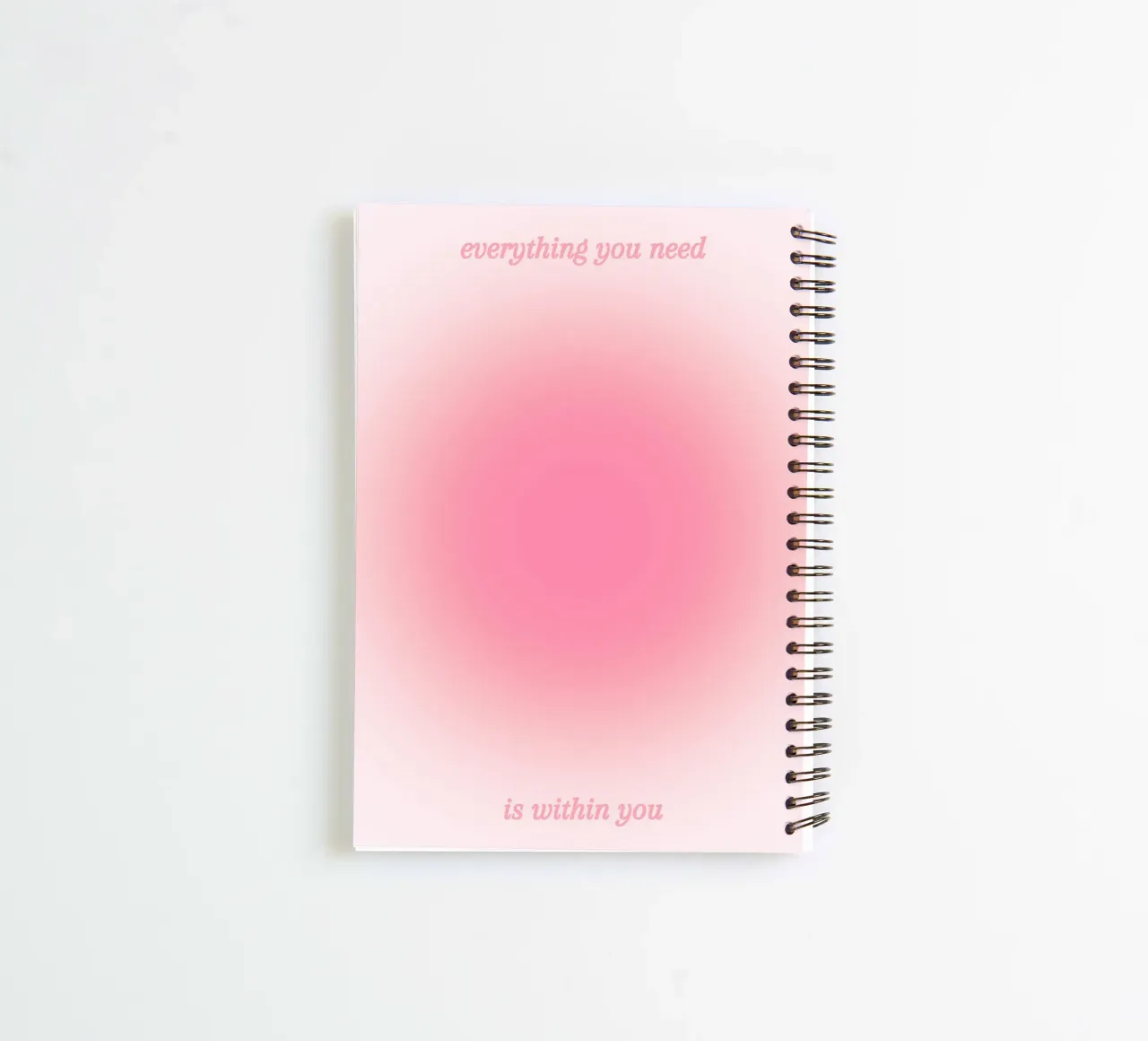 Everything You Need Is Within You - Aura Gradient Print spiral notebook by homdeco