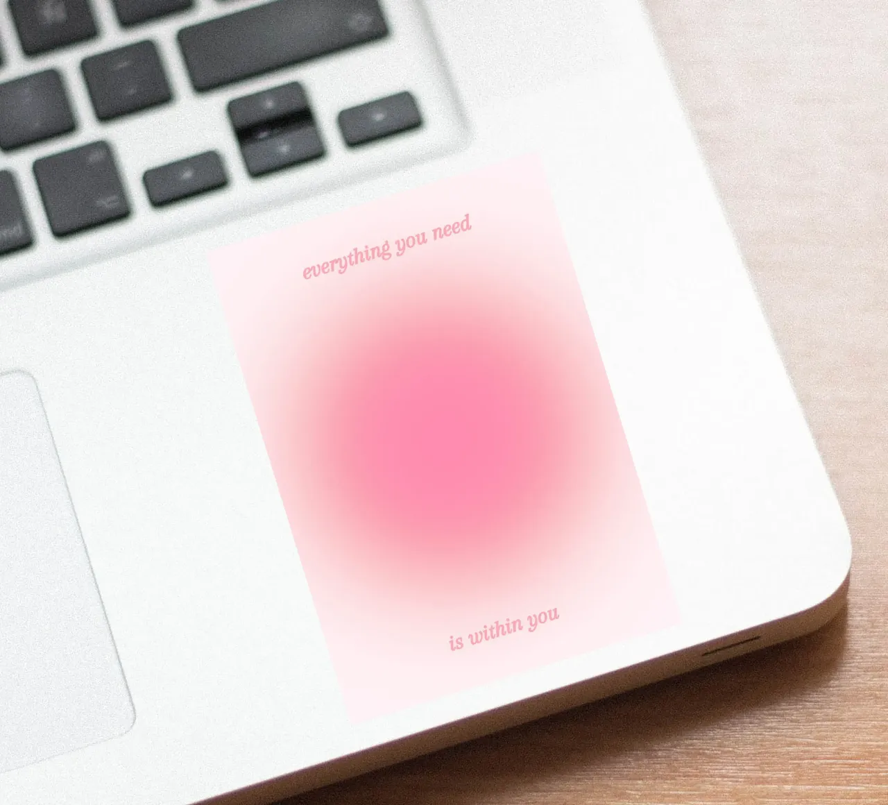 Everything You Need Is Within You - Aura Gradient Print sticker by homdeco
