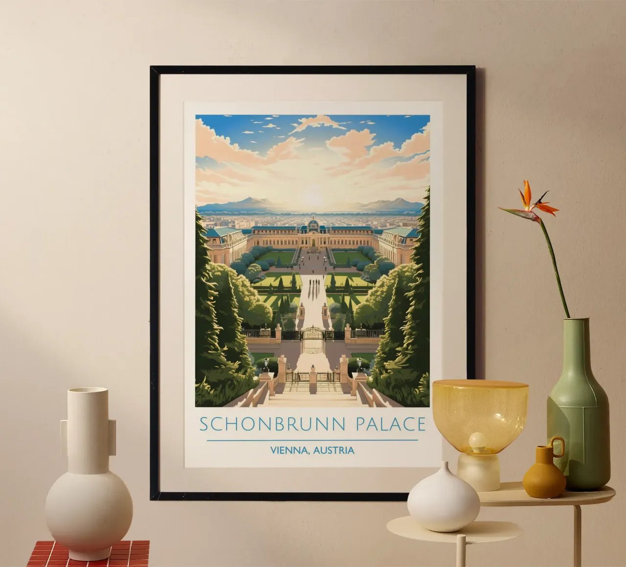 Tutto ciò di cui hai bisogno è dentro di te - Stampa aura sfumata poster con telaio in legno da homdeco