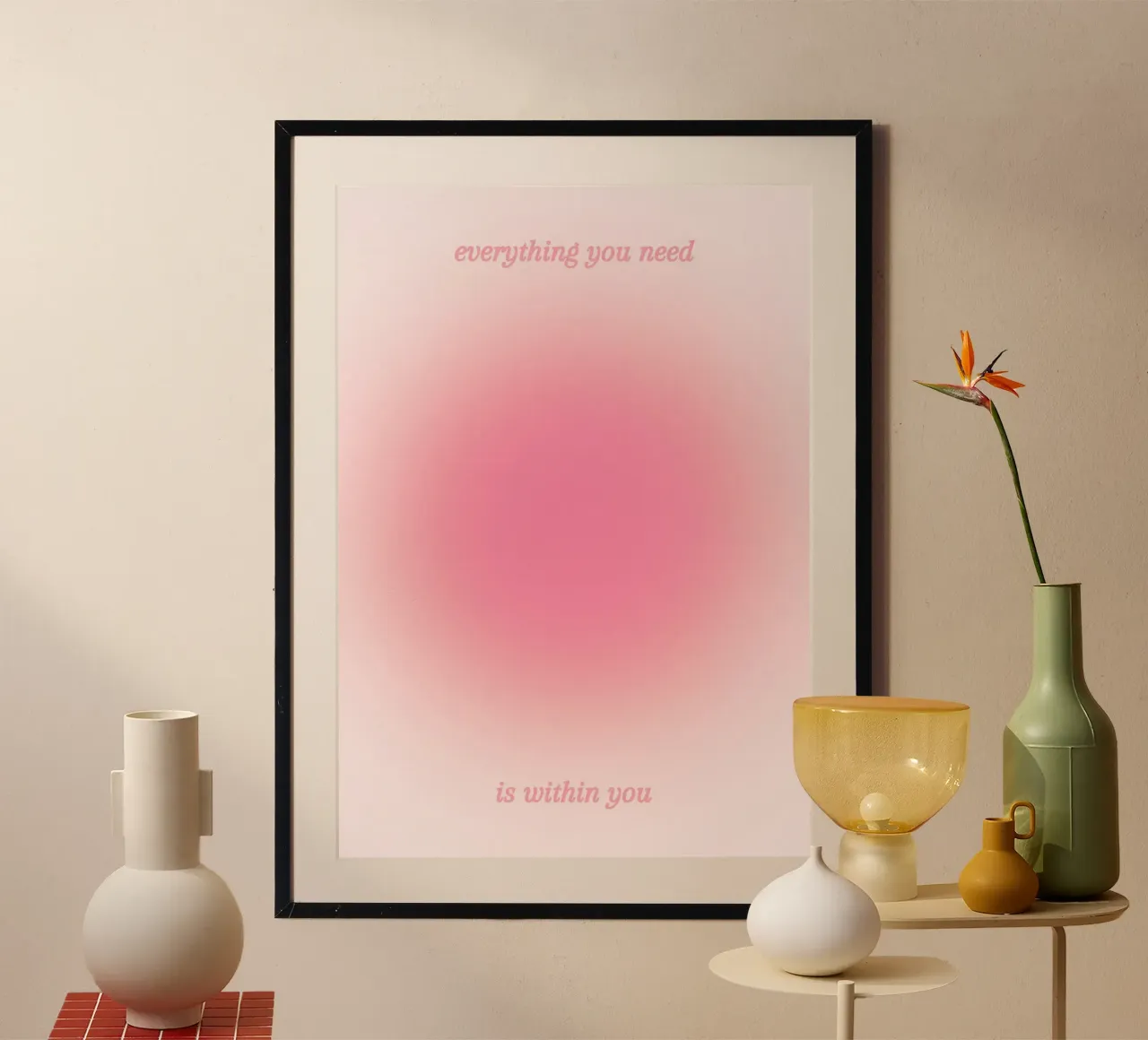 Everything You Need Is Within You - Aura Gradient Print hahnemühle by homdeco
