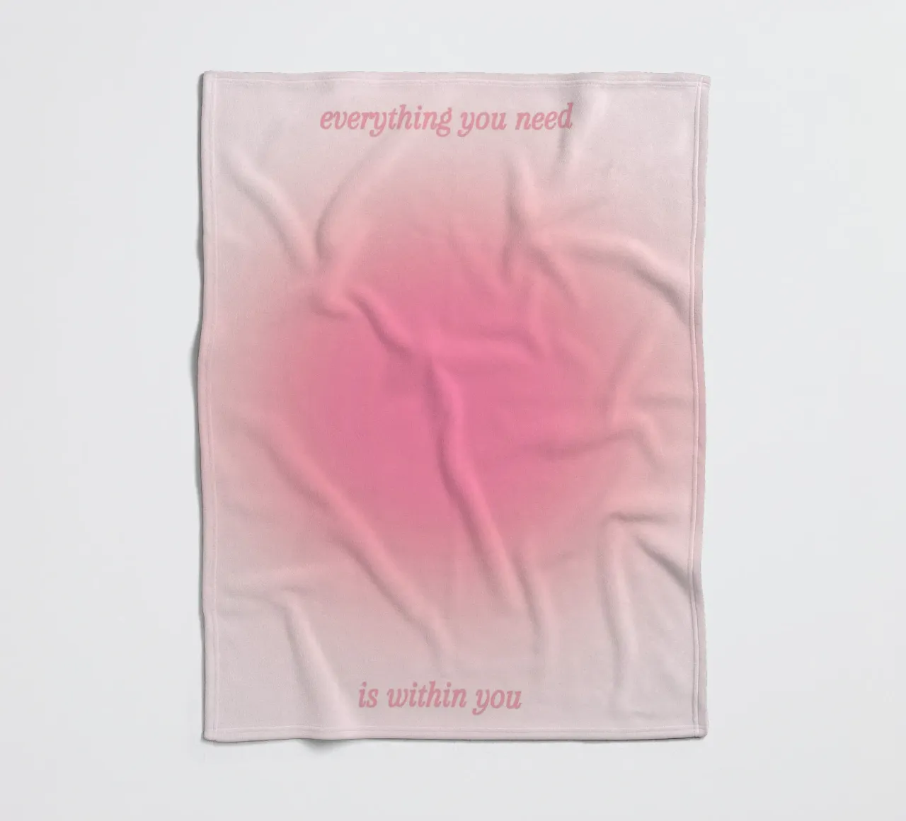 Everything You Need Is Within You - Aura Gradient Print fleece blanket by homdeco