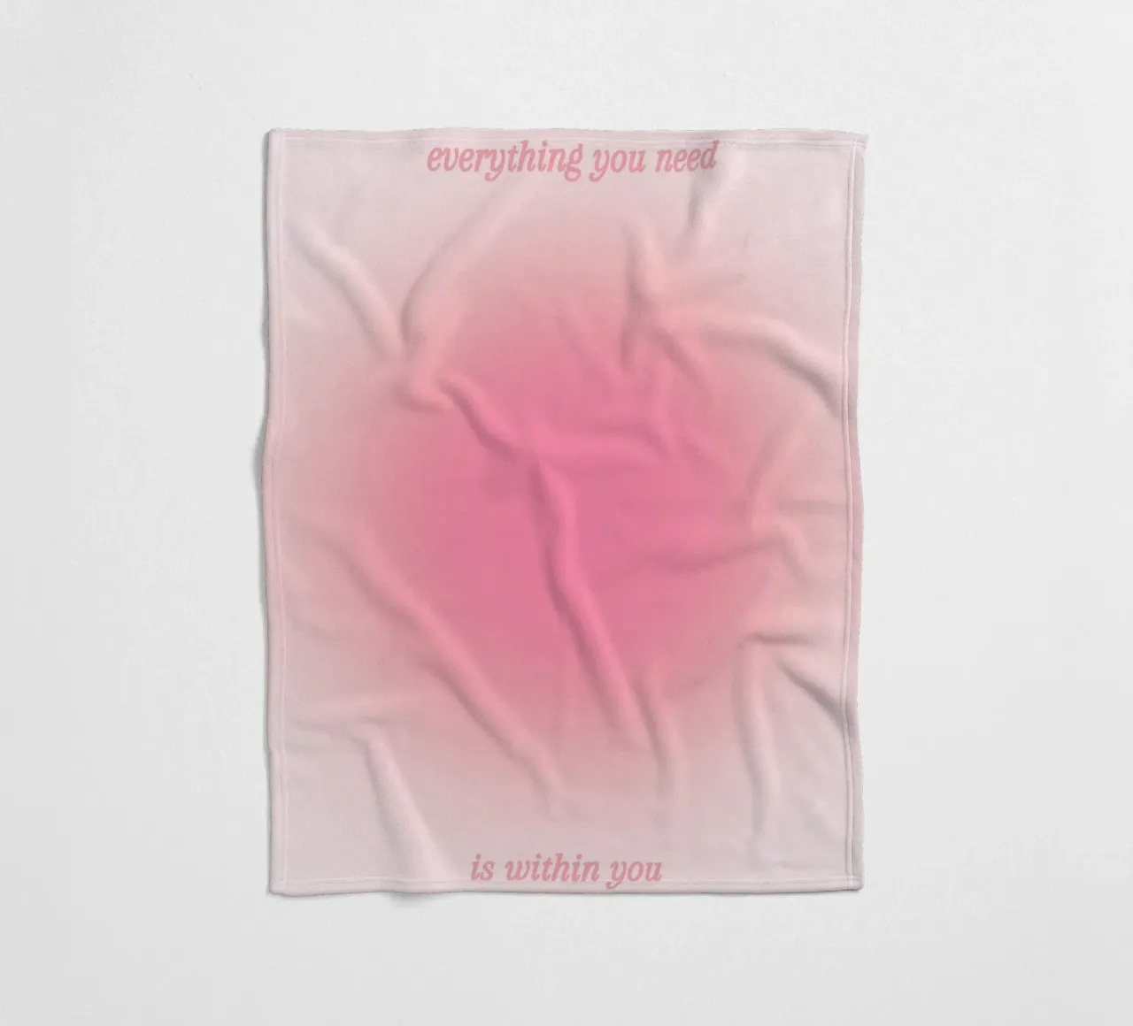 Everything You Need Is Within You - Aura Gradient Print fleece blanket by homdeco