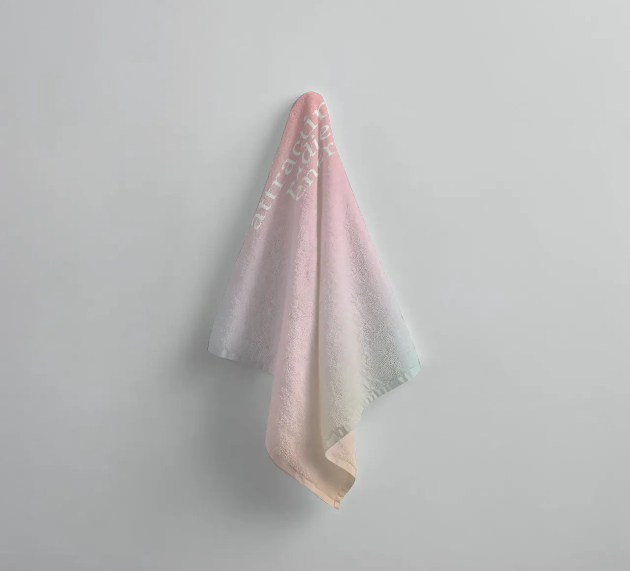 Attracting Radiant Energy Pastel Gradient Aesthetic Print towel by homdeco