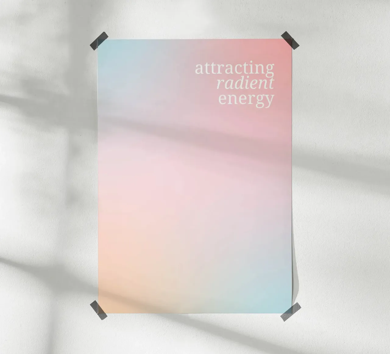 Attracting Radiant Energy Pastel Gradient Aesthetic Print poster by homdeco