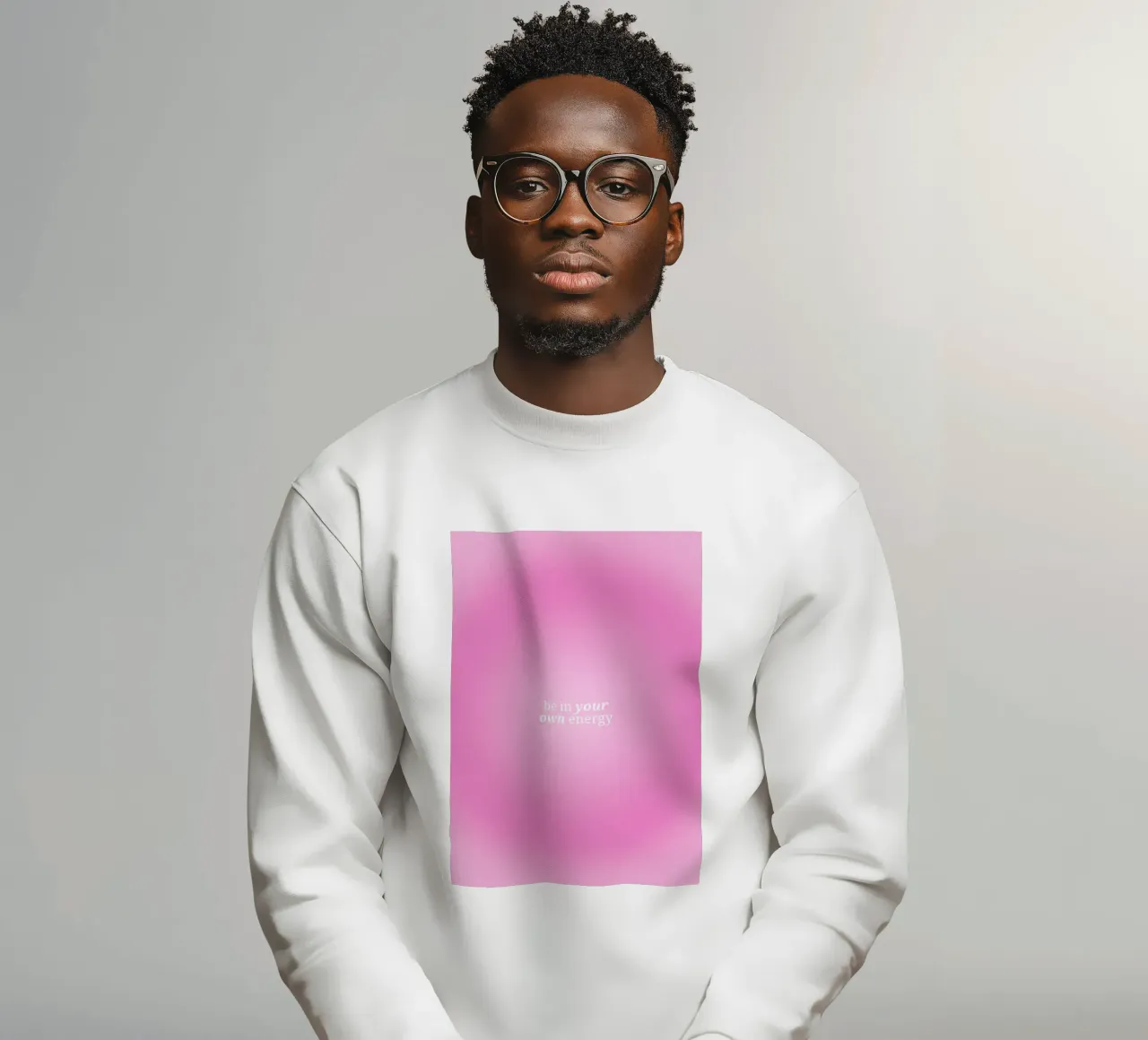 Be In Your Own Energy - Estampado Gradiente Aura Rosa sudadera de homdeco