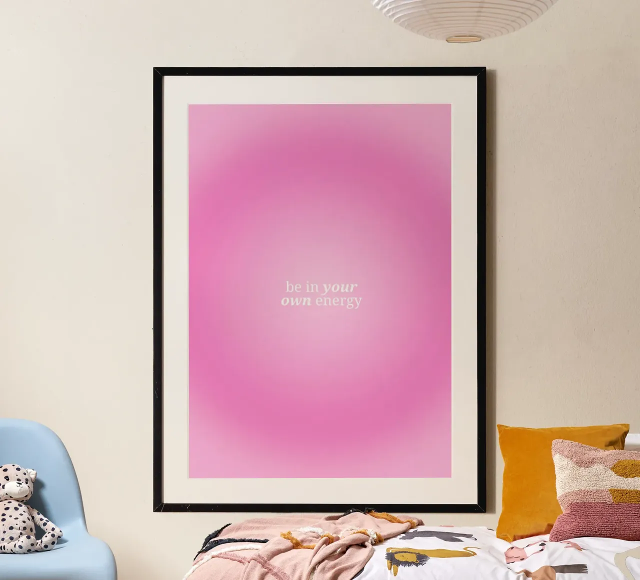 Be In Your Own Energy - Roze Aura Kleurverloop Print hahnemühle van homdeco