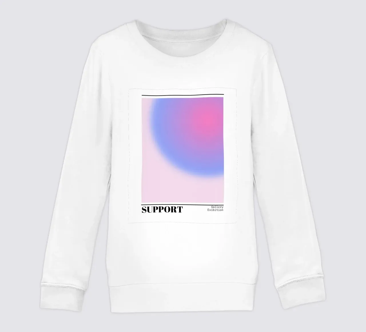 Support Aura Gradient Art Print - Gallery Exhibition kids sweatshirt by homdeco