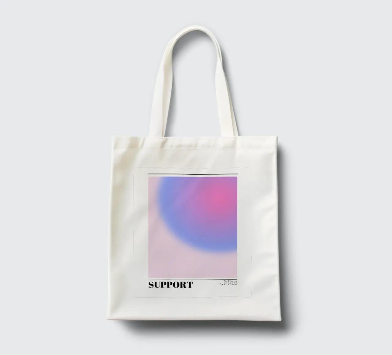 Support Aura Gradient Art Print - Gallery Exhibition tote bag by homdeco