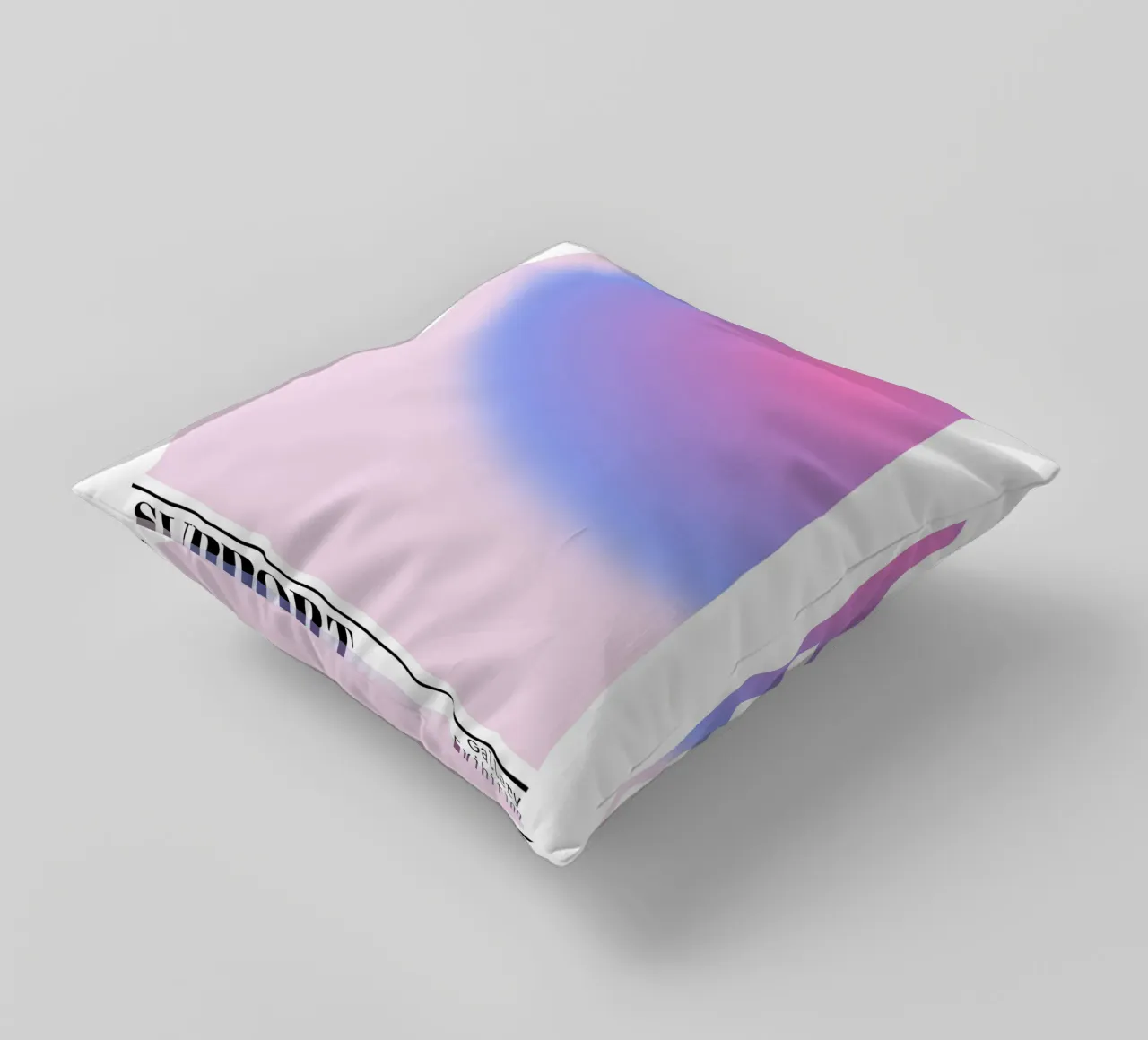 Support Aura Gradient Art Print - Gallery Exhibition decorative cushion by homdeco