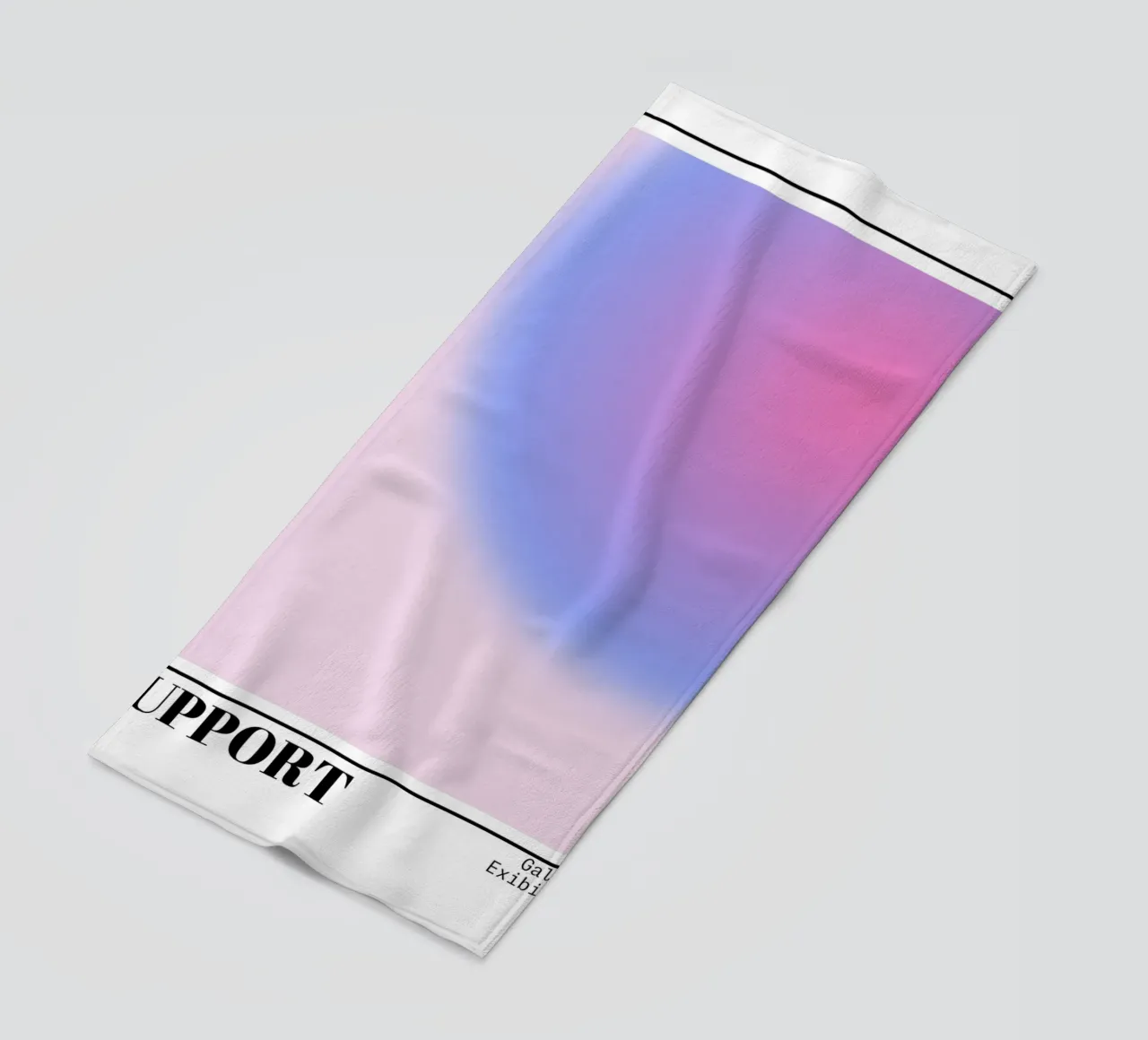 Support Aura Gradient Art Print - Gallery Exhibition beach towel by homdeco