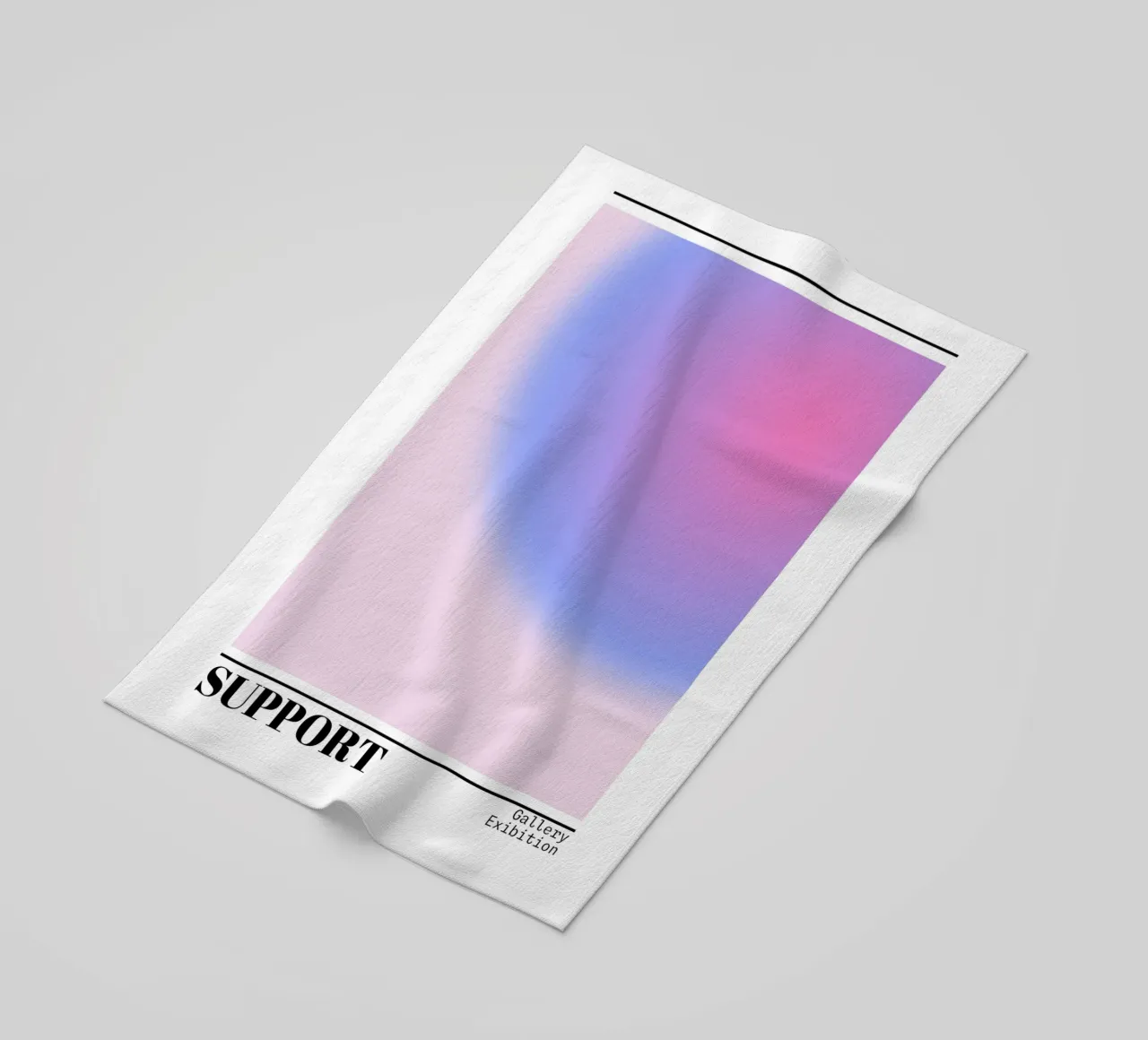 Support Aura Gradient Art Print - Gallery Exhibition beach towel by homdeco
