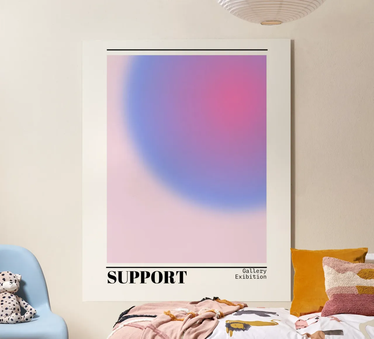 Support Aura Gradient Art Print - Gallery Exhibition acrylic glass by homdeco