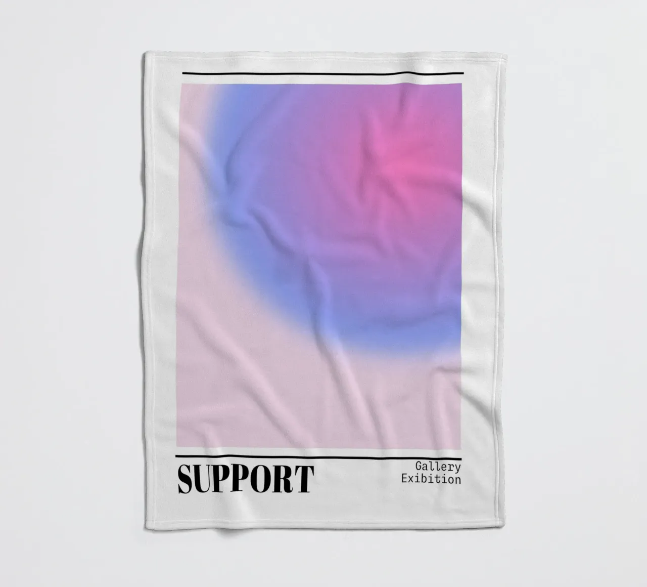 Support Aura Gradient Art Print - Gallery Exhibition fleece blanket by homdeco