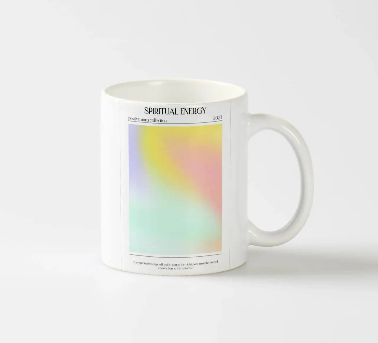 Spirituele Energie 2023 - Positieve Aura Kleurverloop Print keramische mok van homdeco