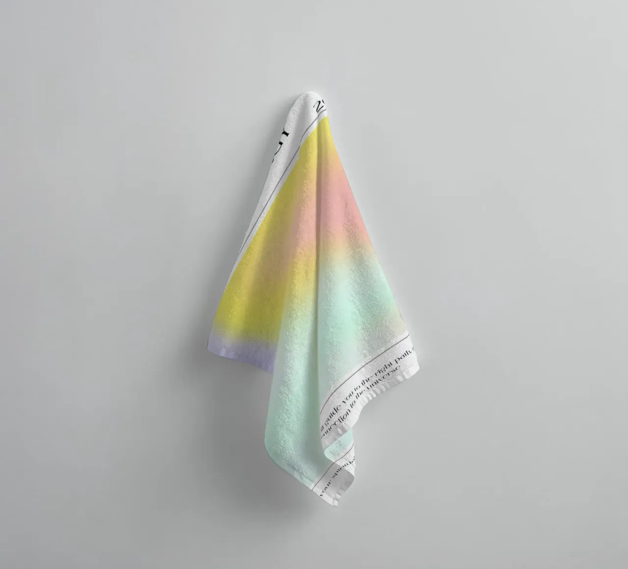 Spirituele Energie 2023 - Positieve Aura Kleurverloop Print badhanddoek van homdeco