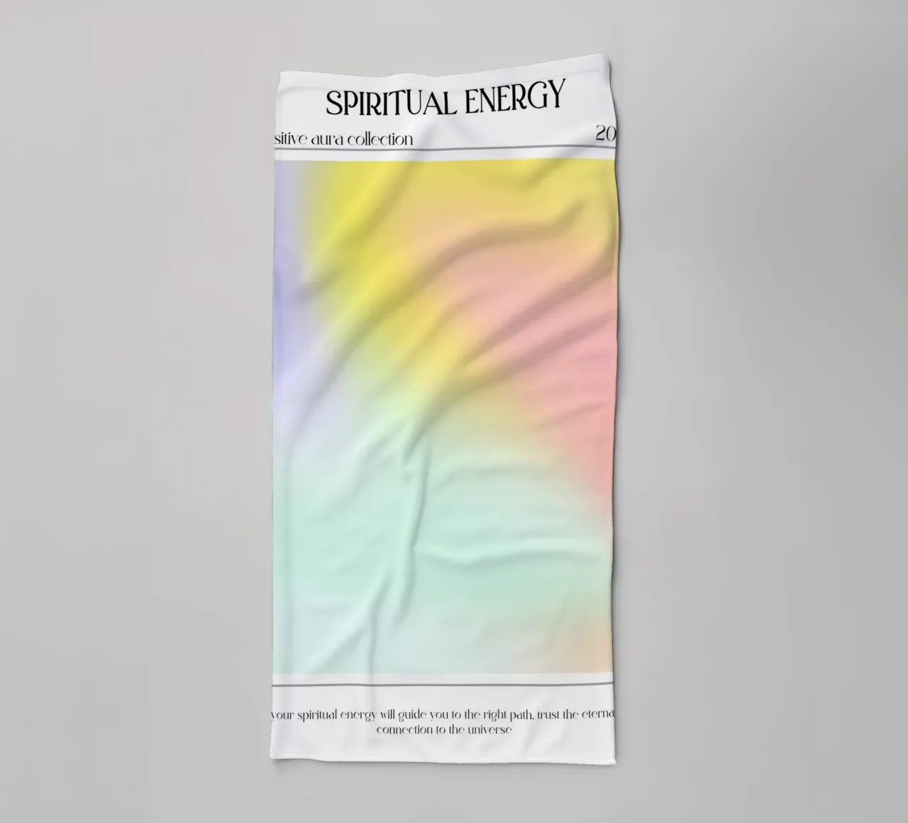 Spirituele Energie 2023 - Positieve Aura Kleurverloop Print badhanddoek van homdeco