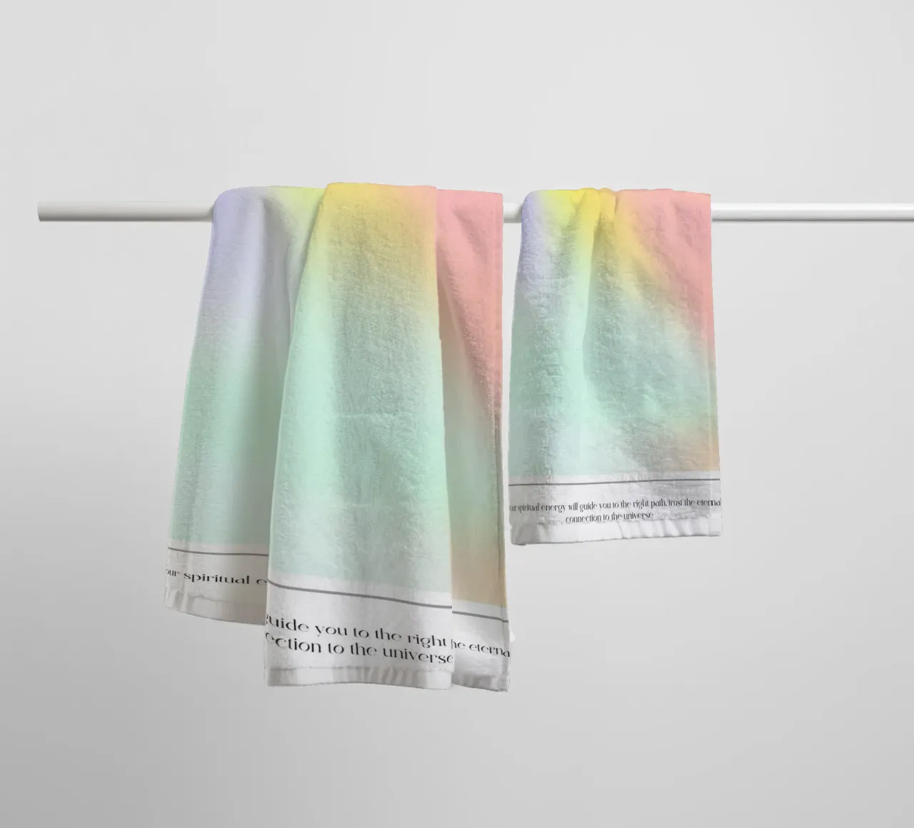 Spirituele Energie 2023 - Positieve Aura Kleurverloop Print badhanddoek van homdeco