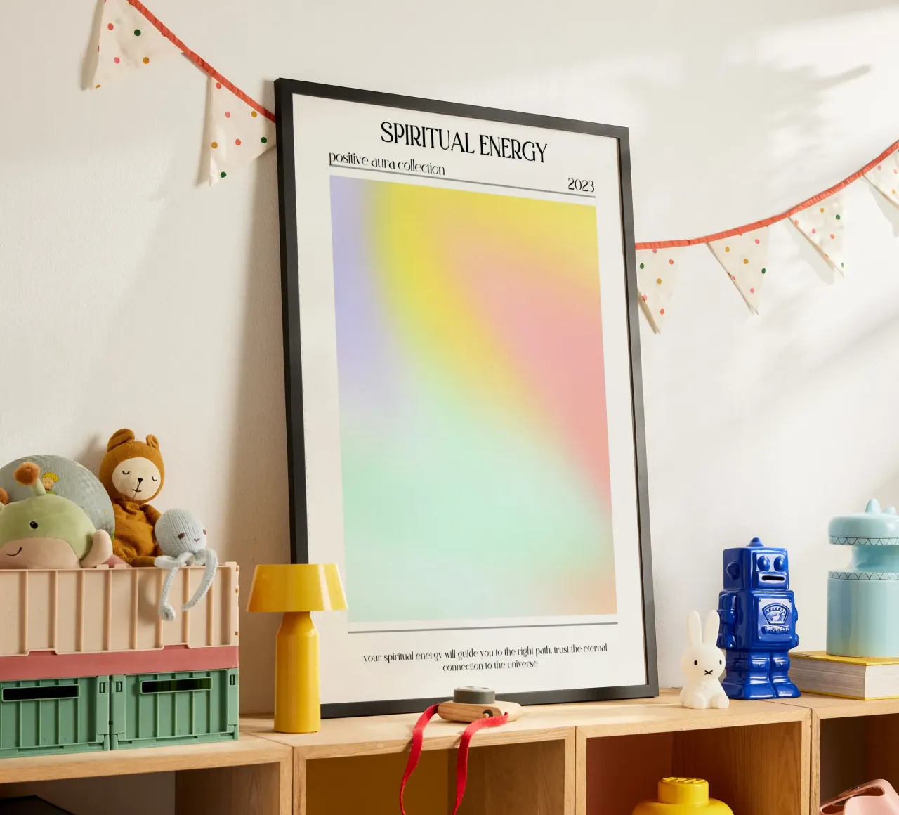 Spirituele Energie 2023 - Positieve Aura Kleurverloop Print hahnemühle van homdeco
