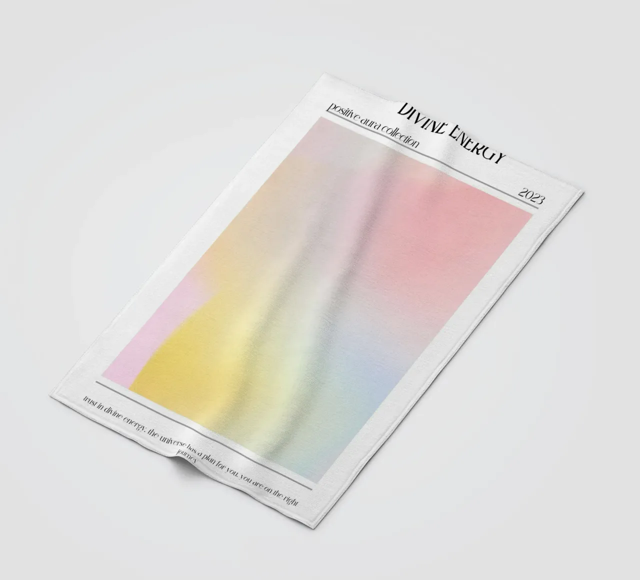 Goddelijke Energie 2023 - Positieve Aura Kleurverloop Print fleecedeken van homdeco