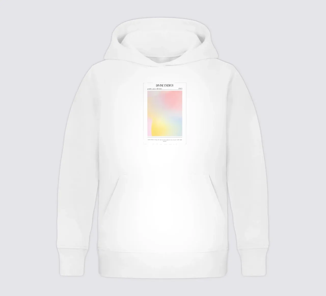 Divine Energy 2023 - Impresión Gradiente Aura Positiva sudadera con capucha para niño de homdeco