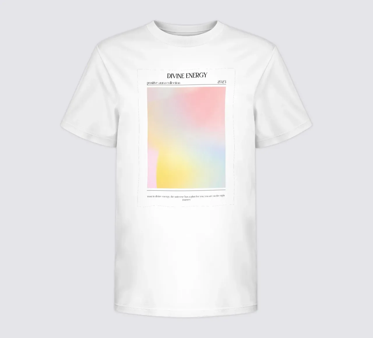 Goddelijke Energie 2023 - Positieve Aura Kleurverloop Print kinder t-shirt van homdeco
