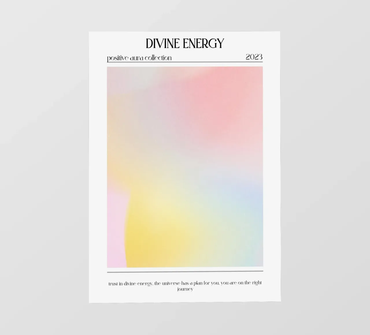 Goddelijke Energie 2023 - Positieve Aura Kleurverloop Print pvc-zeil van homdeco