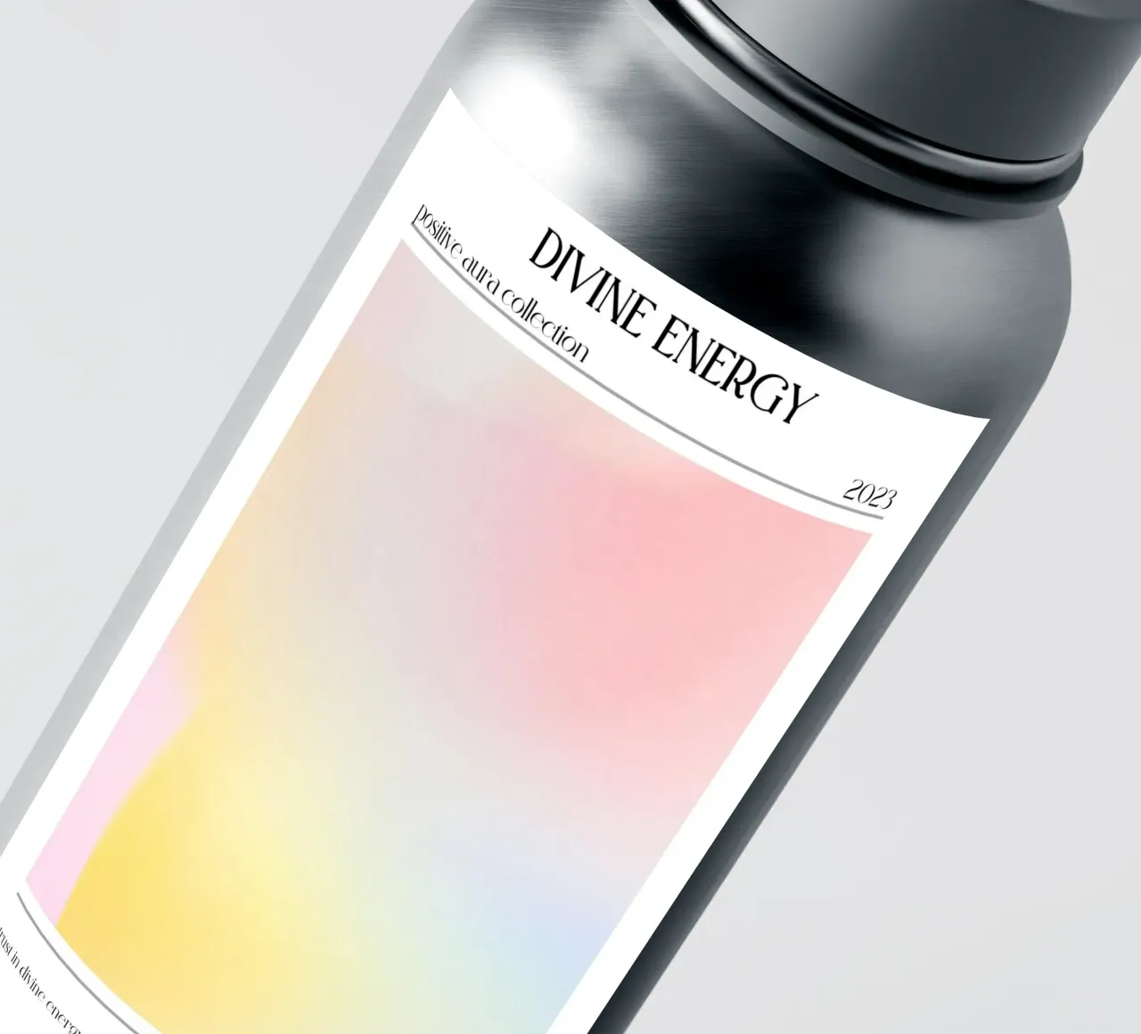 Goddelijke Energie 2023 - Positieve Aura Kleurverloop Print sticker van homdeco