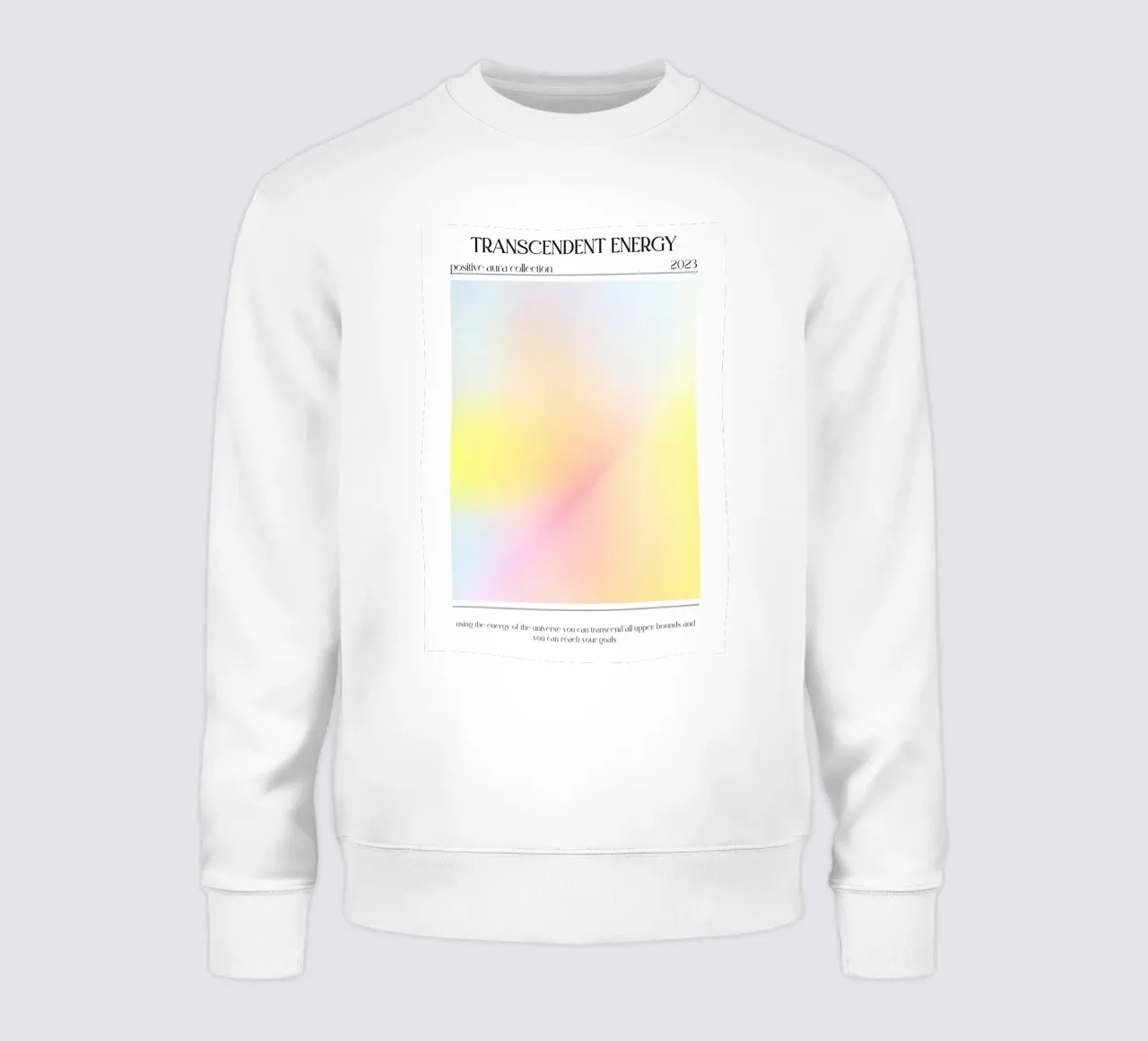 Transcendent Energy 2023 - Impresión Gradiente Aura Positiva sudadera de homdeco
