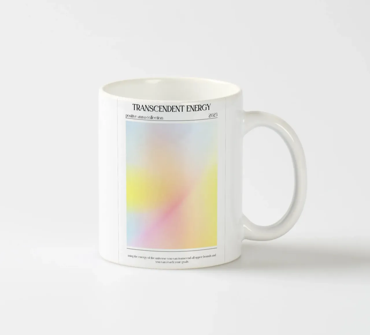 Transcendente Energie 2023 - Positieve Aura Kleurverloop Print keramische mok van homdeco