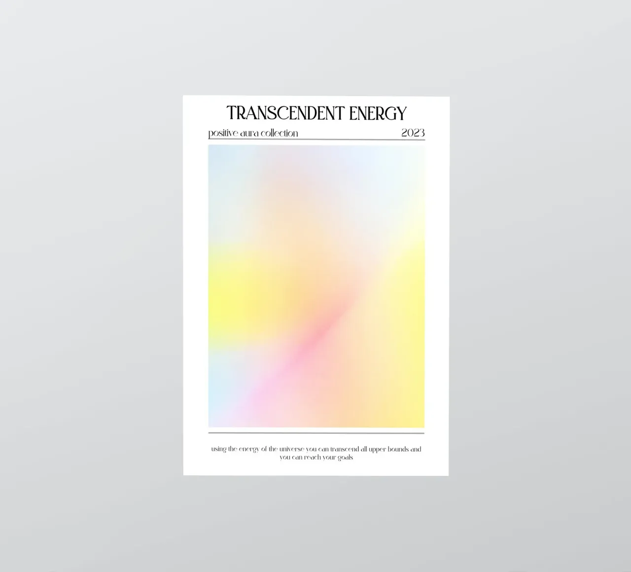 Transcendent Energy 2023 - Positive Aura Gradient Print sticker by homdeco