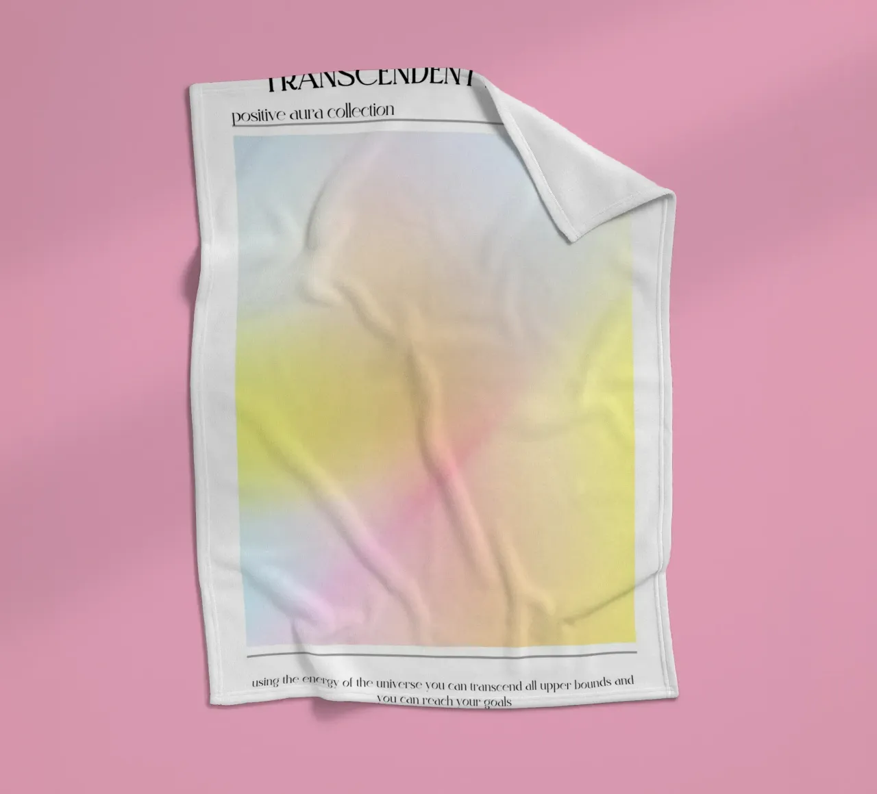 Transcendente Energie 2023 - Positieve Aura Kleurverloop Print fleecedeken van homdeco