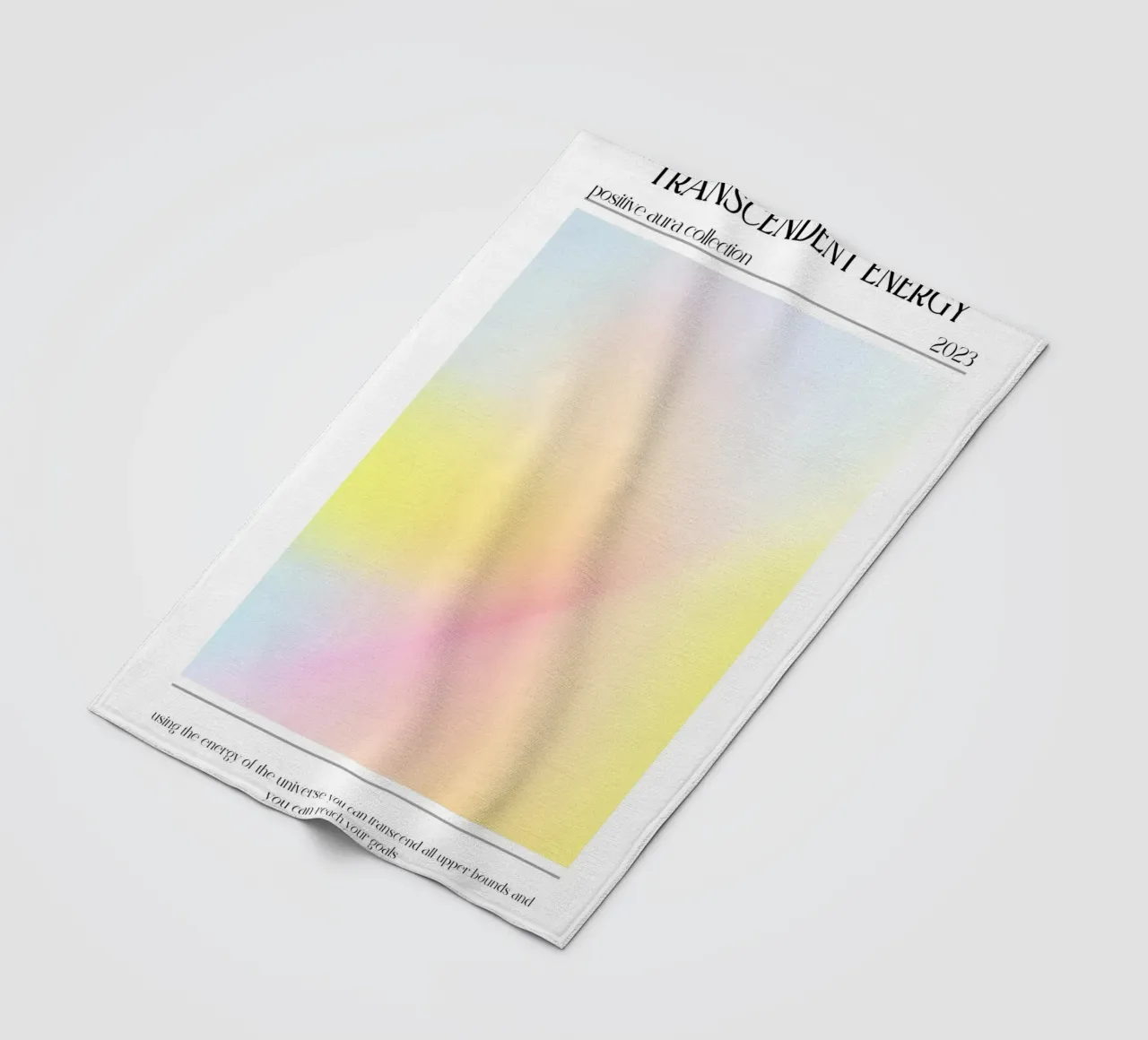 Transcendente Energie 2023 - Positieve Aura Kleurverloop Print fleecedeken van homdeco