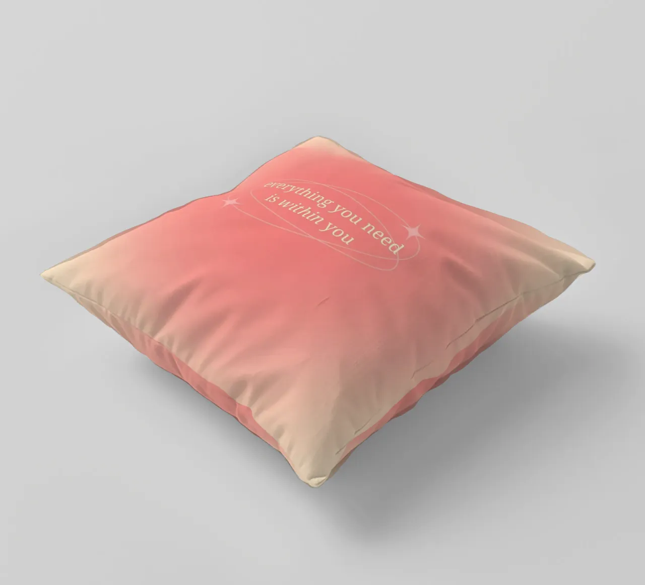 Everything You Need Is Within You - Aura Print decorative cushion by homdeco