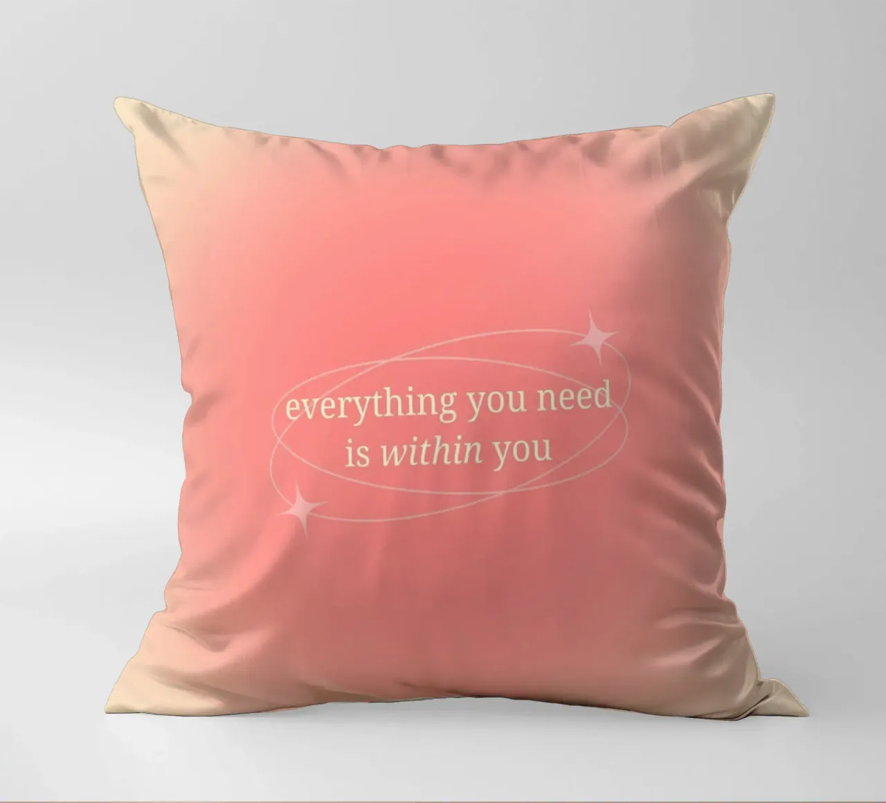 Everything You Need Is Within You - Aura Print decorative cushion by homdeco