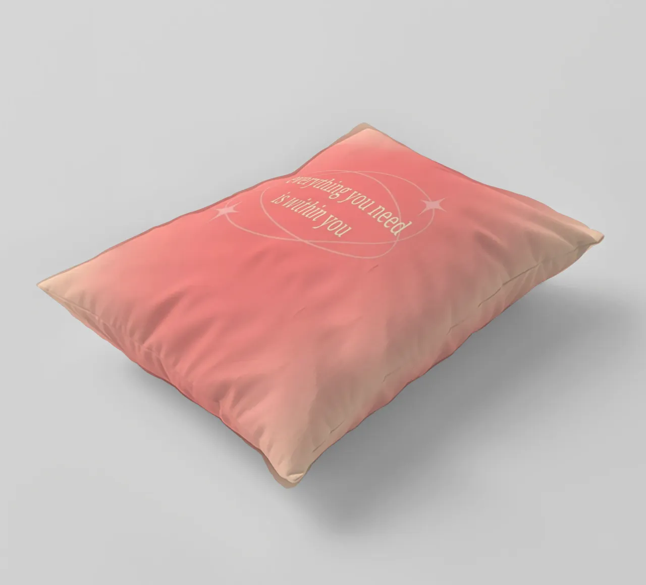 Everything You Need Is Within You - Aura Print decorative cushion by homdeco
