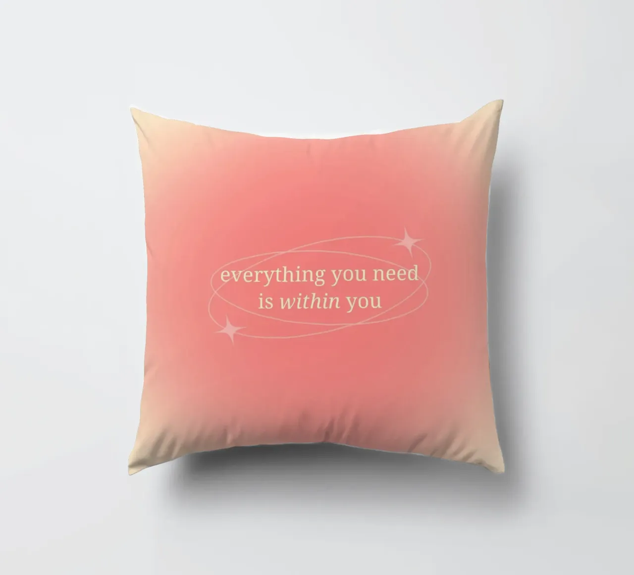 Everything You Need Is Within You - Aura Print decorative cushion by homdeco