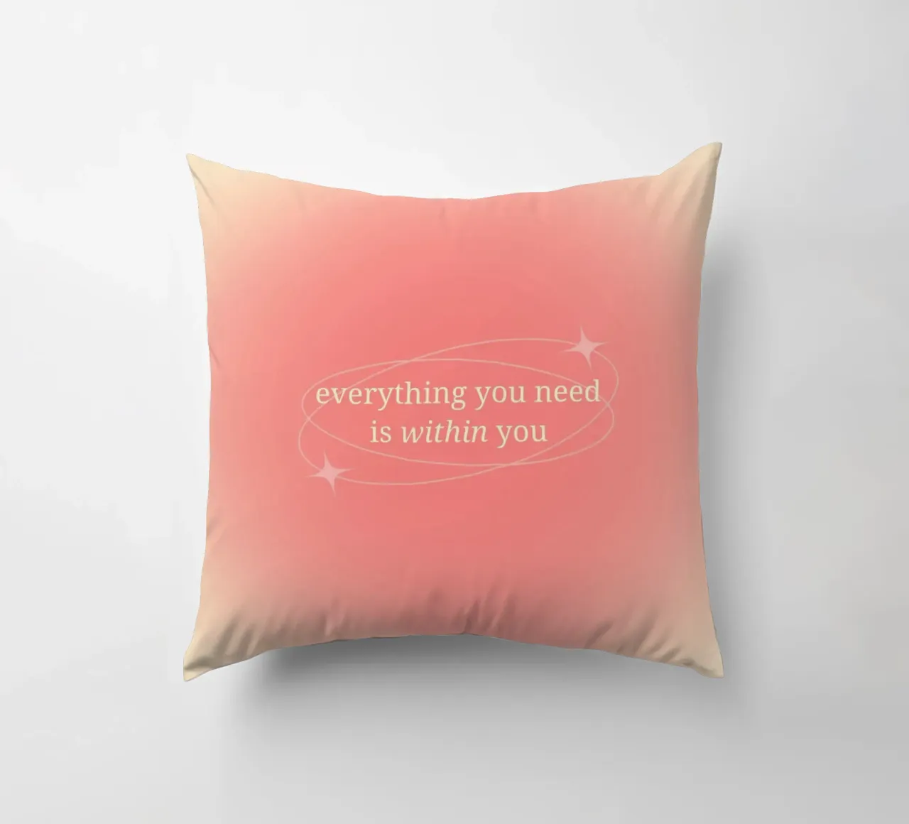 Everything You Need Is Within You - Aura Print decorative cushion by homdeco